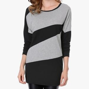Colorblock Batwing T-shirt Dress